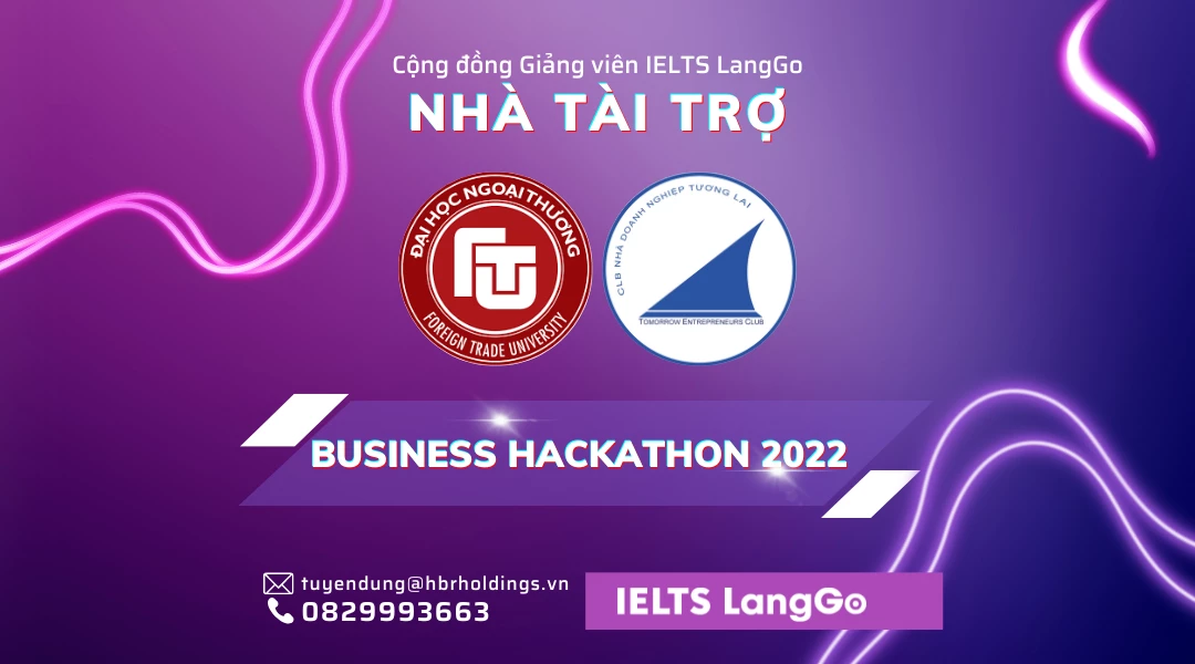 IELTS LangGo - nhà tài trợ cuộc thi Business Hackathon 2022