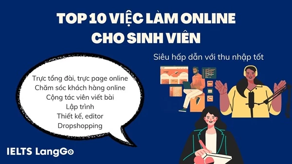 Top 10 việc làm online cho sinh viên