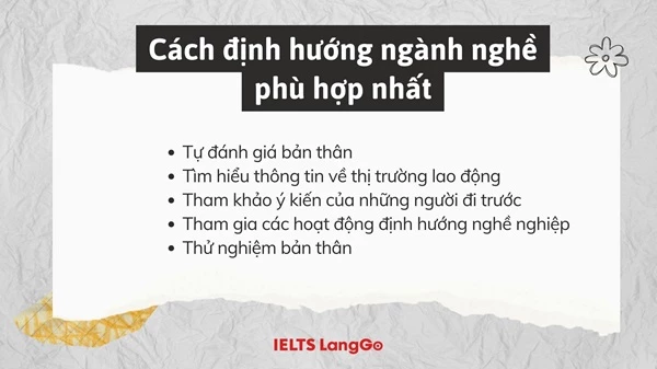 Cách định hướng ngành nghề