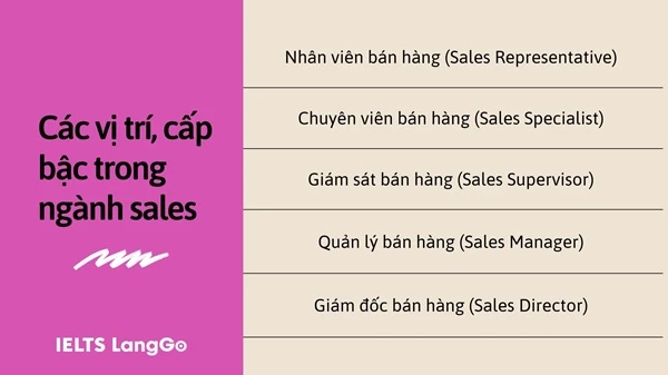 Các vị trí ngành sale