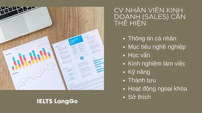 Các nội dung cần có trong CV nhân viên kinh doanh (Sales)