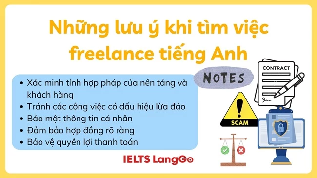 Những lưu ý khi tìm việc freelance tiếng Anh