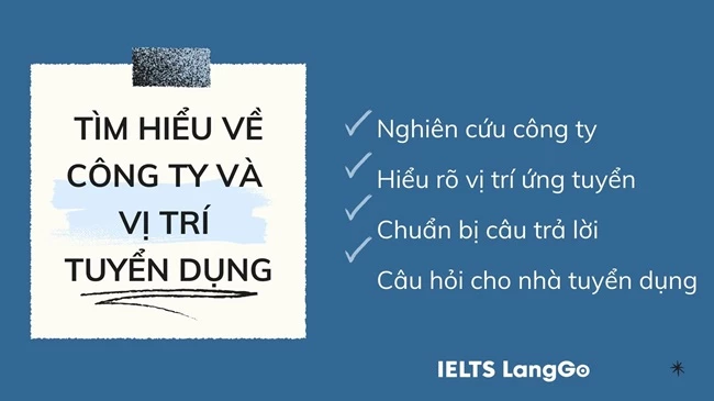 Tìm hiểu tốt về công ty sẽ giúp bạn tạo ấn tượng tốt