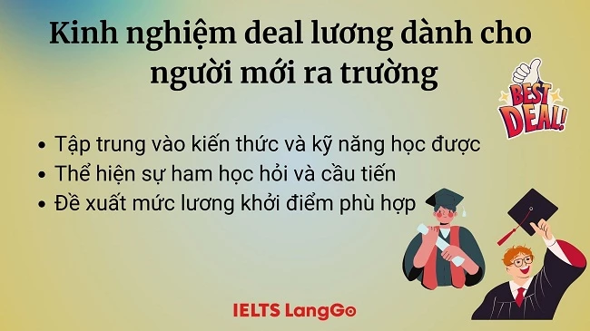 Cách deal lương cho sinh viên mới ra trường