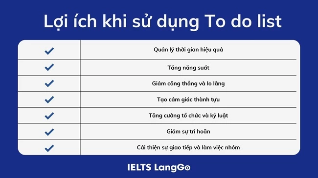 Lợi ích của To do list