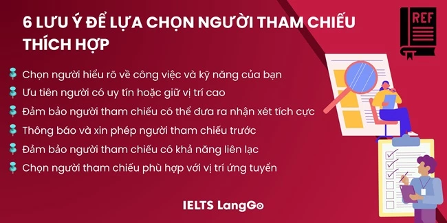 6 lưu ý khi lựa chọn người tham chiếu