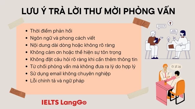 Lưu ý trả lời thư mời phỏng vấn