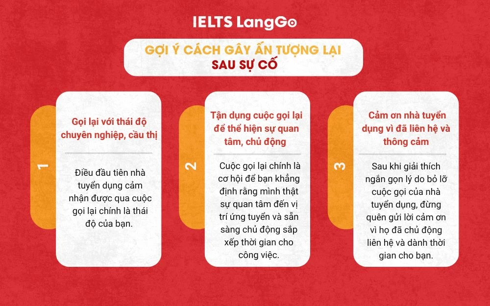Gợi ý cách gây ấn tượng lại sau sự cố