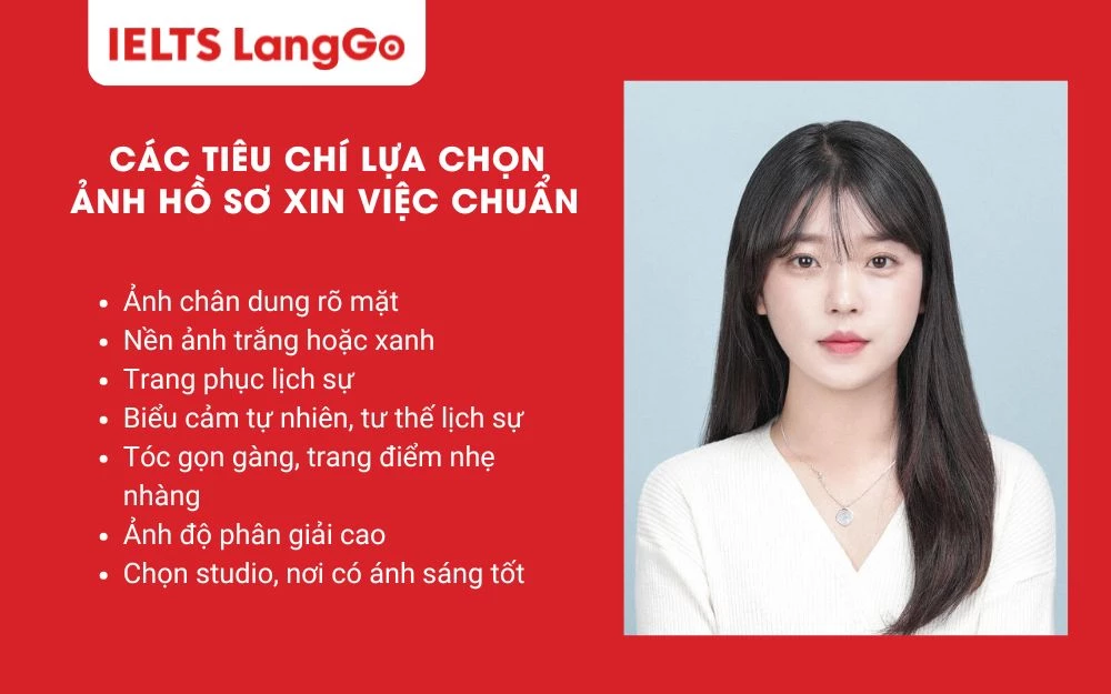 Các tiêu chí lựa chọn ảnh hồ sơ xin việc chuẩn