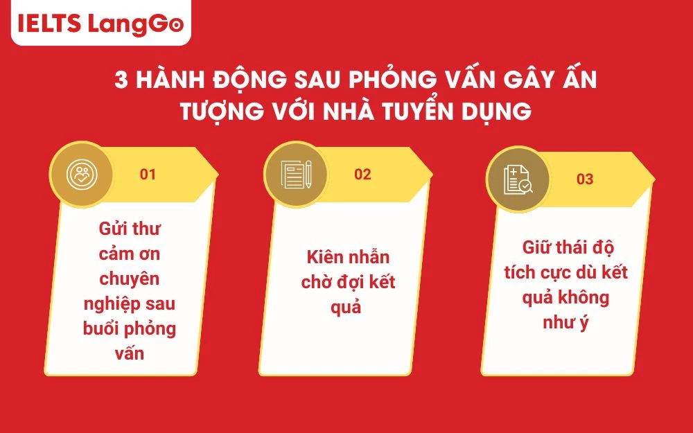 Buổi phỏng vấn chưa kết thúc khi bạn rời khỏi