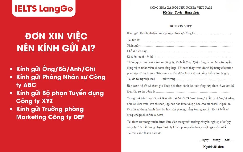 Xác định đúng người nhận trong đơn xin việc thể hiện sự chuyên nghiệp của ứng viênXác định đúng người nhận trong đơn xin việc thể hiện sự chuyên nghiệp của ứng viên