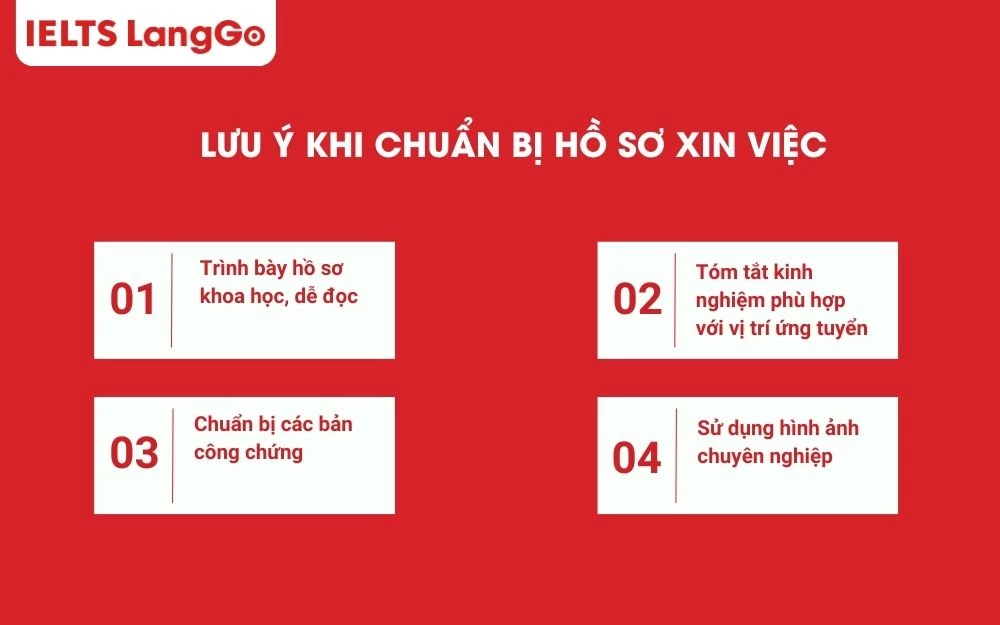 Các lưu ý khi chuẩn bị hồ sơ xin việc