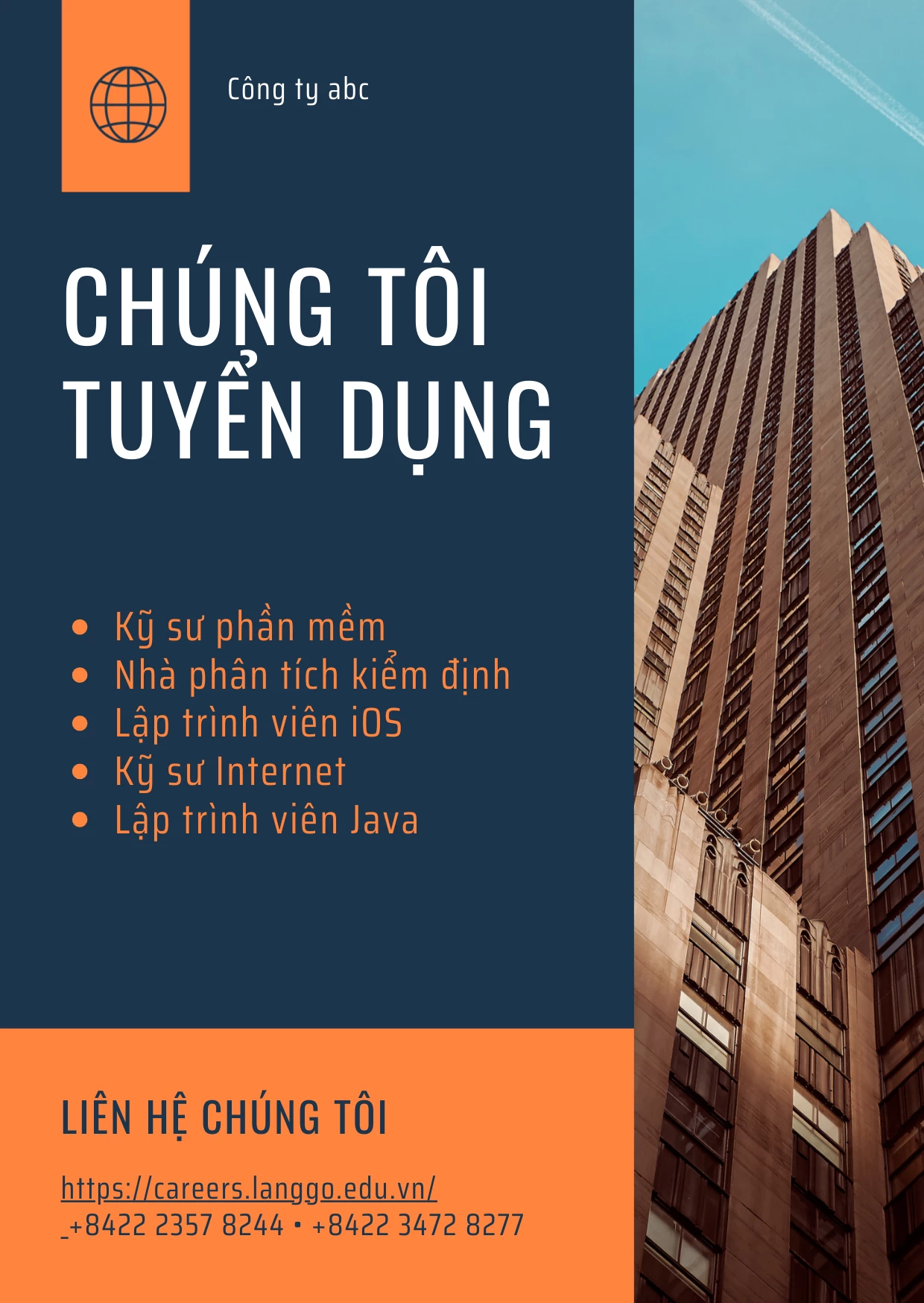Mẫu thông báo tuyển dụng nhân sự công nghệ thông tin