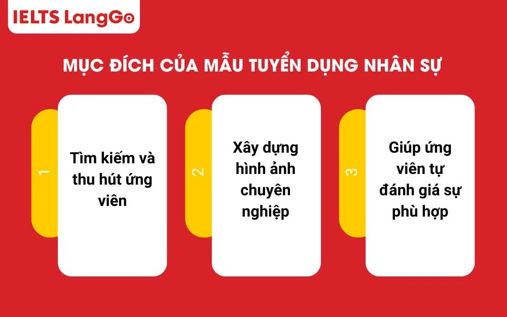 Mẫu tuyển dụng nhân sự giúp doanh nghiệp tiếp cận và thu hút ứng viên tiềm năng