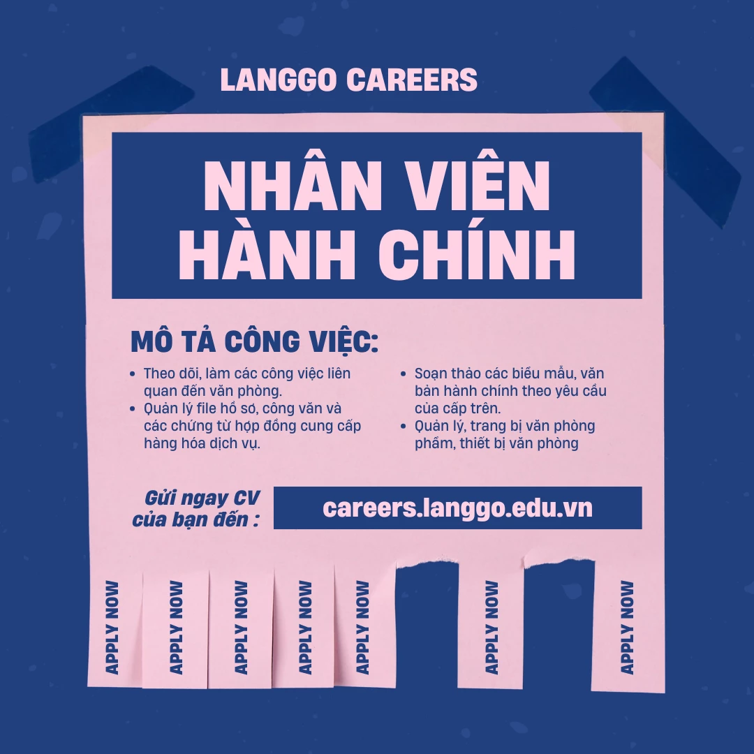 Mẫu thông báo tuyển dụng nhân sự hành chính