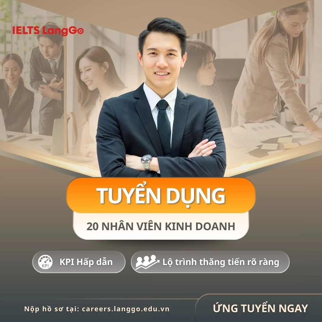Mẫu thông báo tuyển dụng nhân sự cho nhân viên kinh doanh / bán hàng.