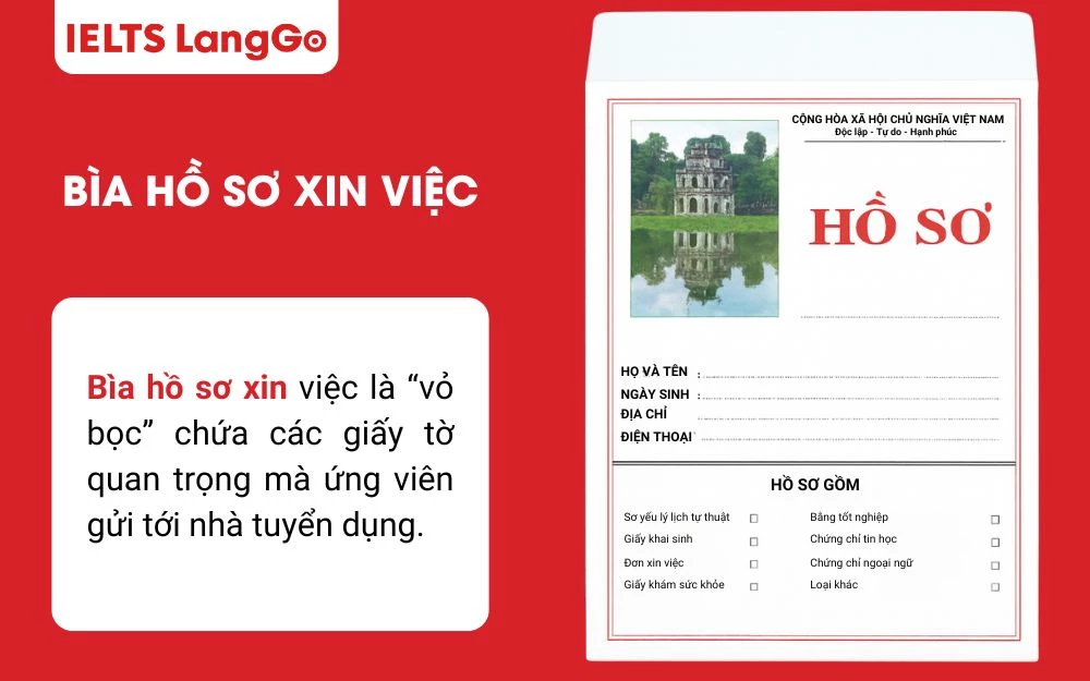 Bìa hồ sơ xin việc phản ánh thái độ của người ứng tuyển