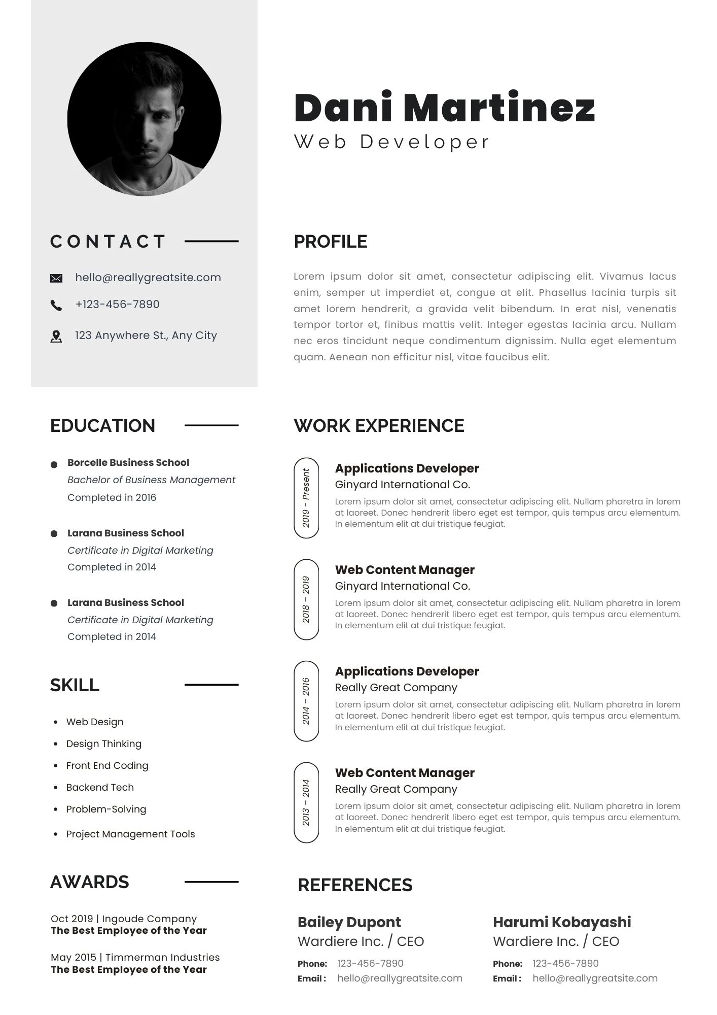 Mẫu CV IT hiện đại