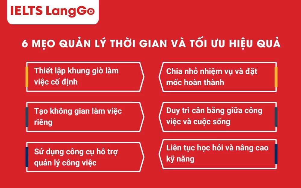 6 Mẹo quản lý thời gian và tối ưu hiệu quả khi làm việc online