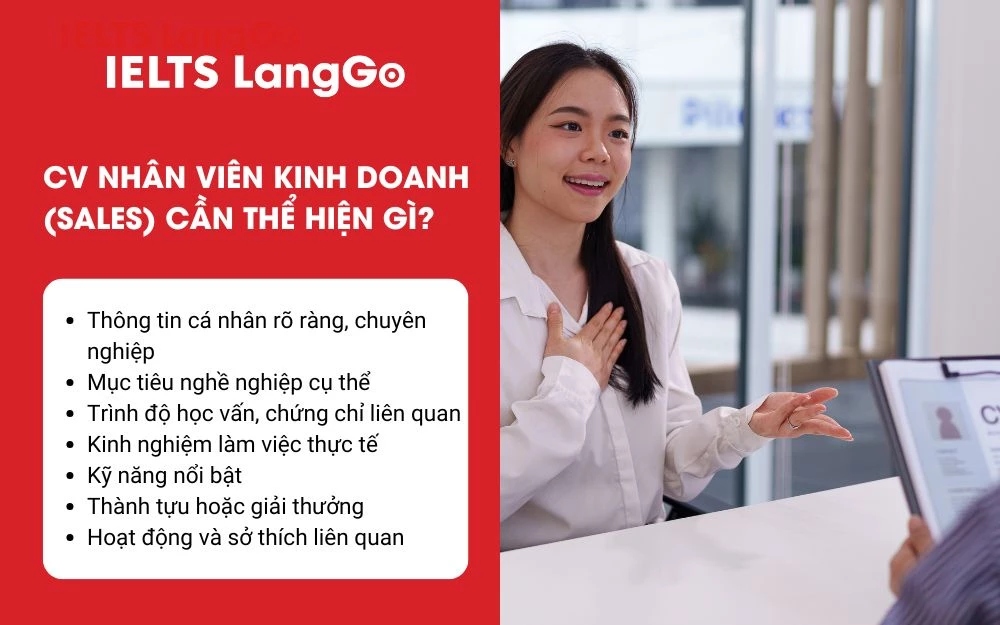 CV Nhân viên kinh doanh (Sales) cần thể hiện gì?