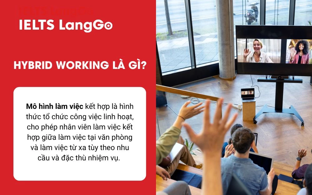 Mô hình làm việc kết hợp Hybrid working - kết hợp giữa làm việc tại văn phòng và làm việc từ xa