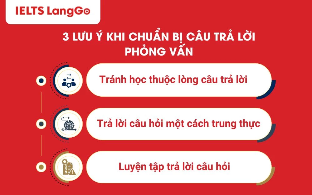 3 LƯU Ý KHI CHUẨN BỊ CÂU TRẢ LỜI PHỎNG VẤN