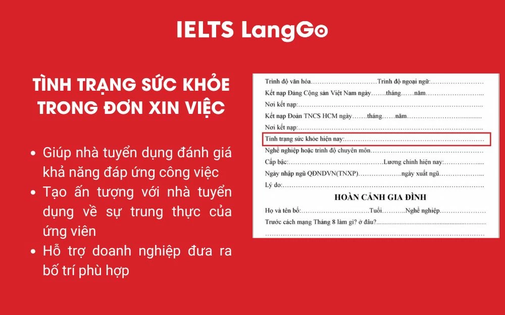 3 Lợi ích khi khai báo tình trạng sức khỏe trong đơn xin việc