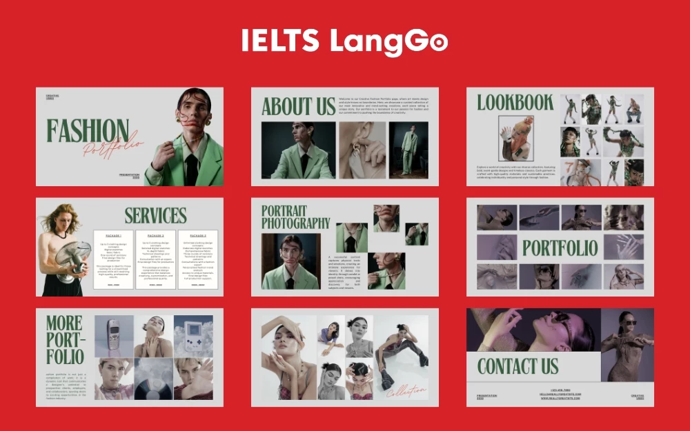 Mẫu portfolio fashion designer độc đáo