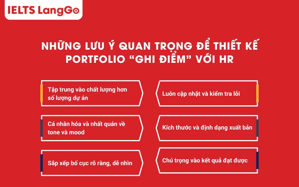 Bạn cần nắm những lưu ý quan trong này để portfolio chuyên nghiệp hơn