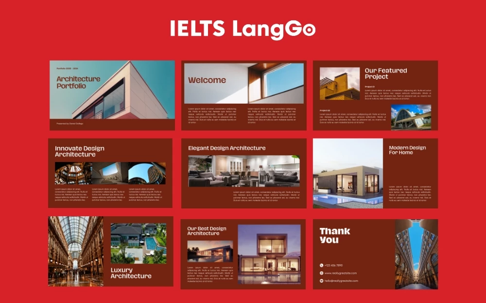 Mẫu portfolio kiến trúc ấn tượng