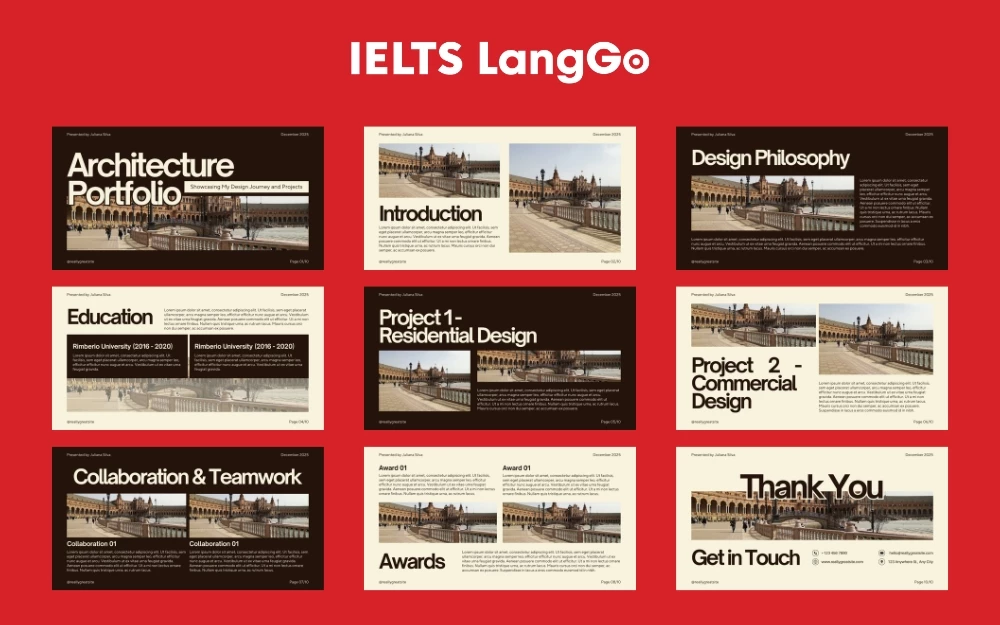 Portfolio kiến trúc tinh tế