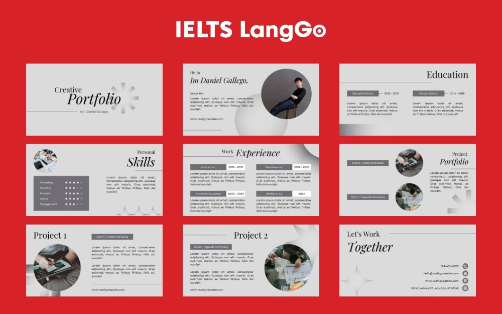 Portfolio thiết kế đơn giản, ấn tượng