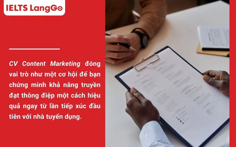 CV Content Marketing như một cơ hội để Marketer chứng minh năng lực của mình