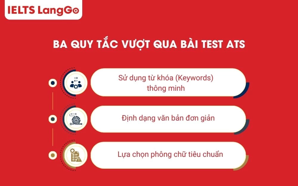 Để vượt qua bài test ATS cần nắm được những quy tắc trên