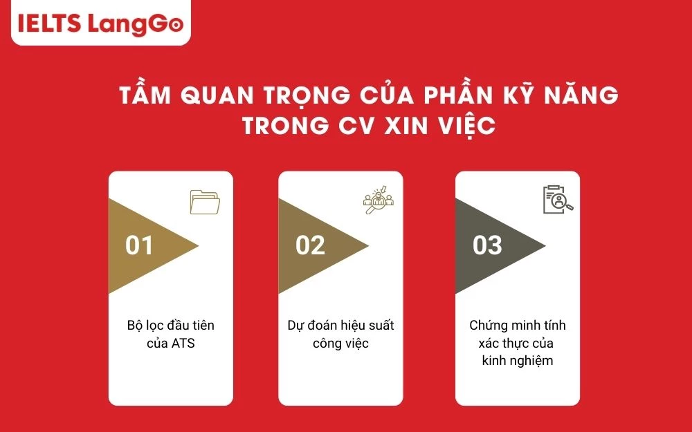 Phần kỹ năng trong CV xin việc đóng một vai trò quan trọng