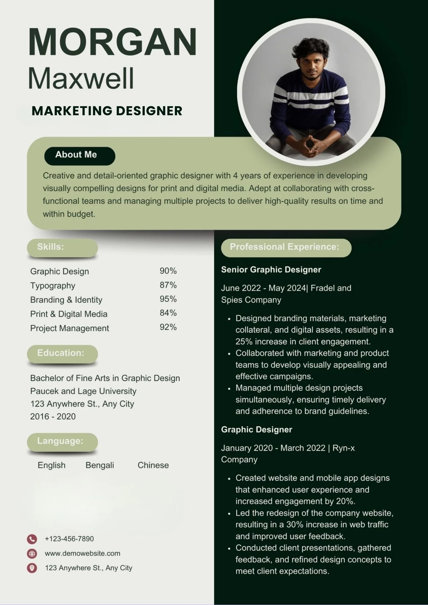 CV designer chuyên thiết kế marketing quảng cáo chuyên nghiệp