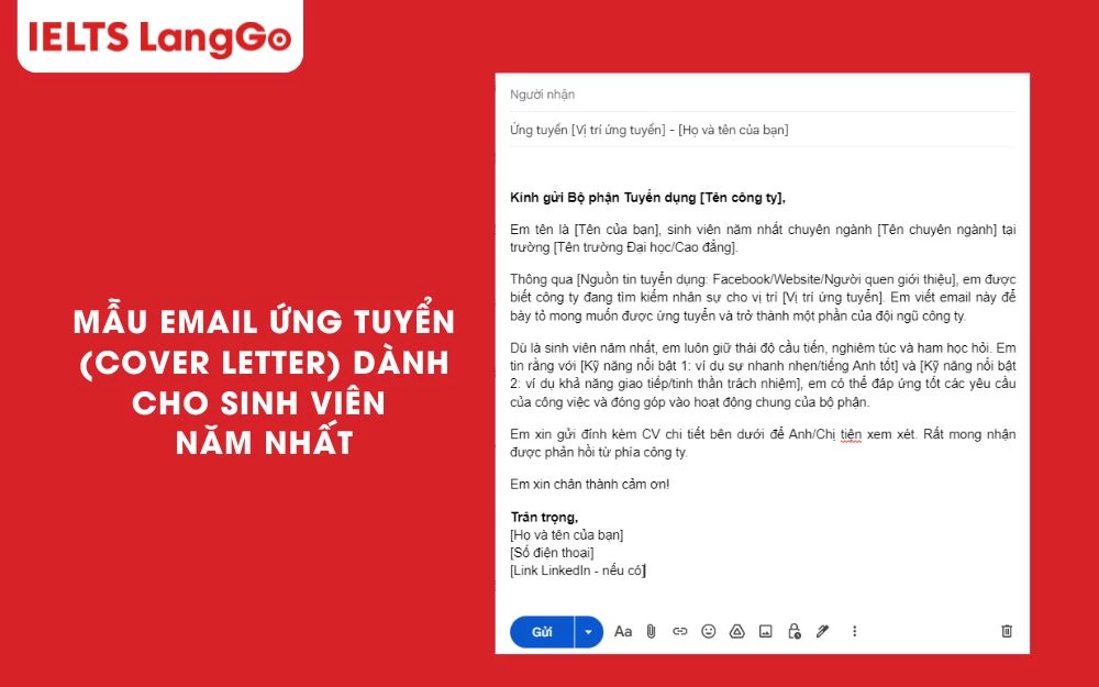 LangGo Careers gợi ý mẫu viết email ứng tuyển chuyên nghiệp