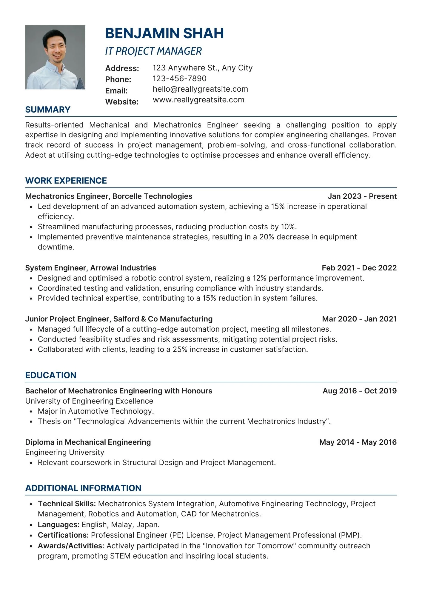 Mẫu CV có thể áp dụng cho nhiều vị trí ứng tuyển