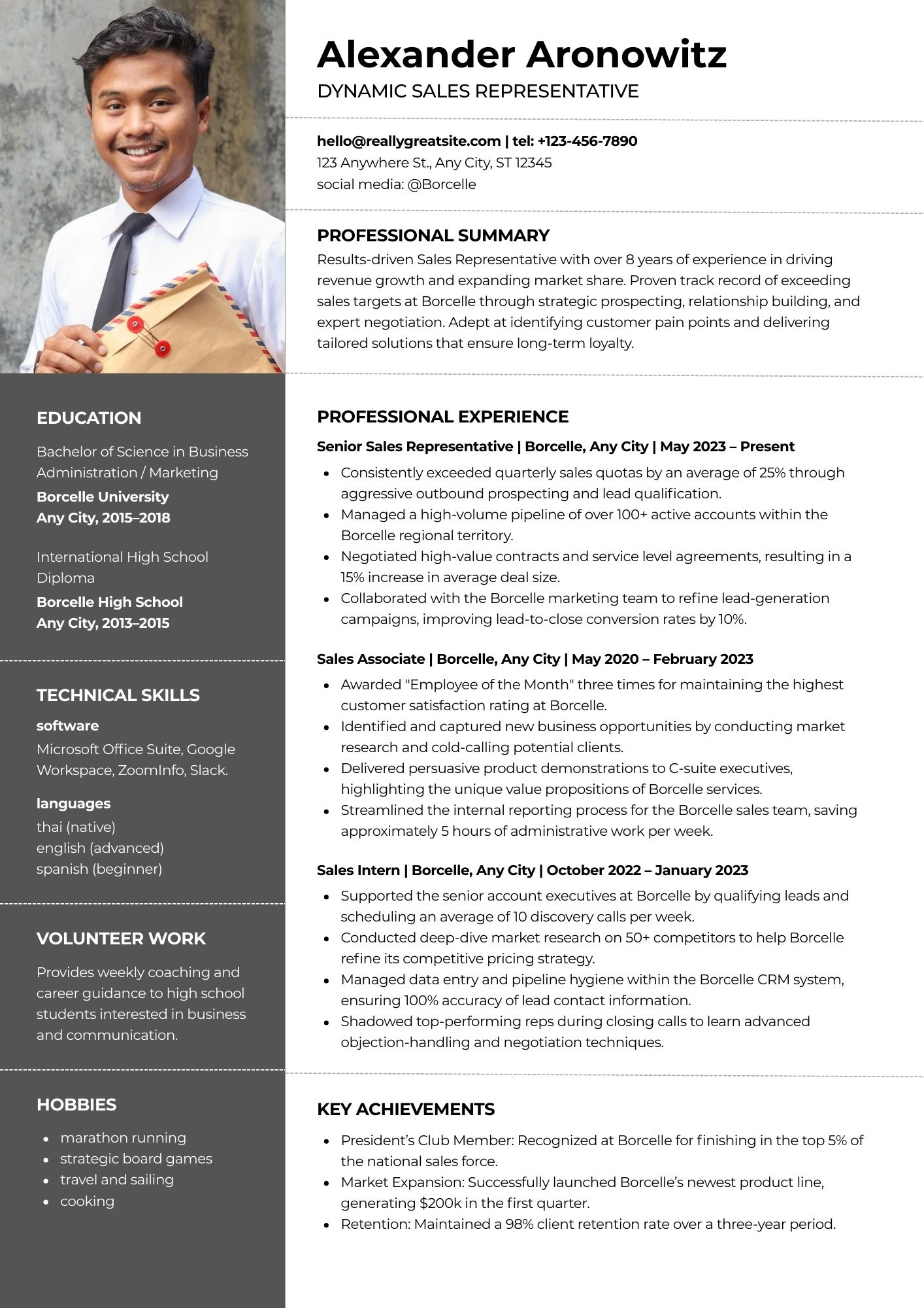 Mẫu CV tóm tắt nghề nghiệp trình bày rõ ràng