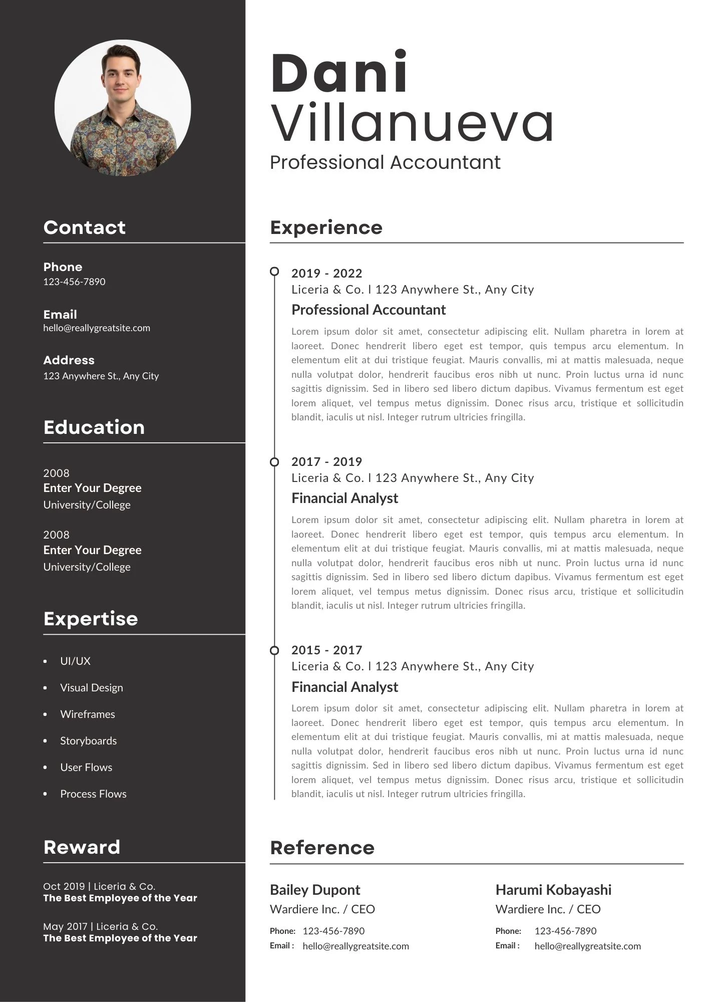 Mẫu CV cho ngành Tài chính/Kế toán