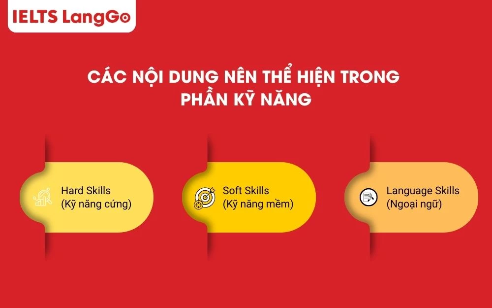 Trình bày đúng thông tin kỹ năng để CV được đánh giá cao