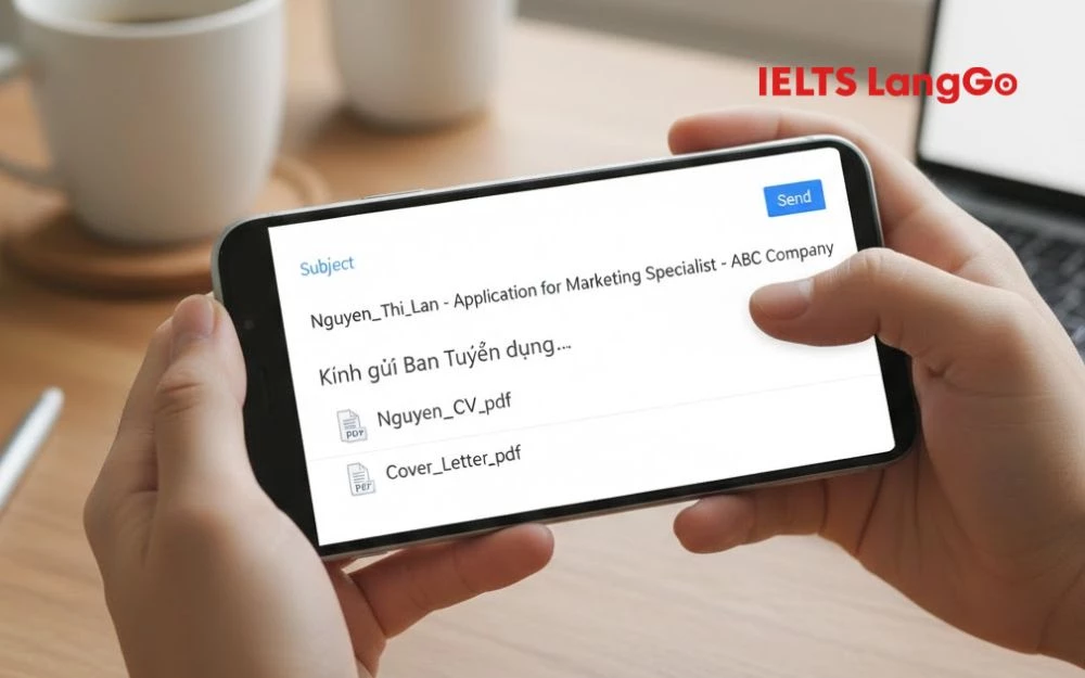 Gửi CV qua Email bằng điện thoại nhanh chóng