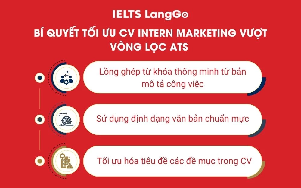 Bí quyết tối ưu CV Intern Marketing vượt vòng lọc ATS