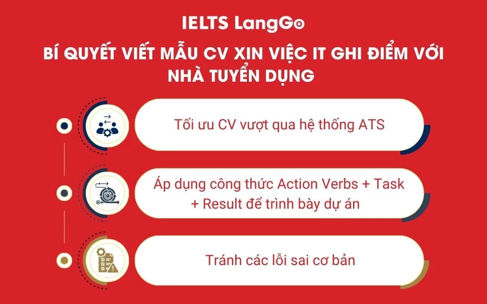 Bí quyết viết mẫu CV xin việc IT ghi điểm với nhà tuyển dụng