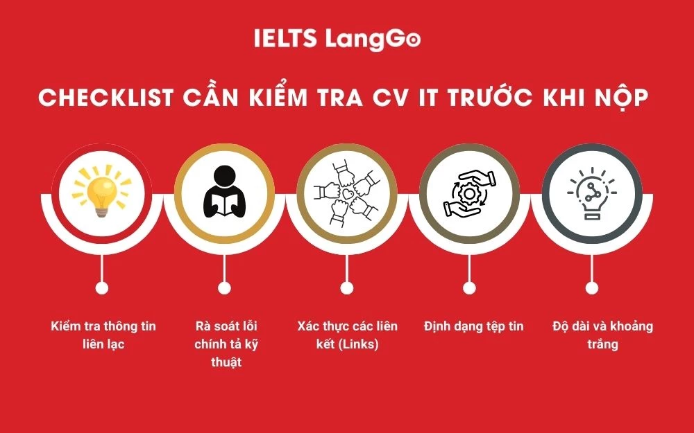 Checklist kiểm tra CV IT trước khi nộp hồ sơ