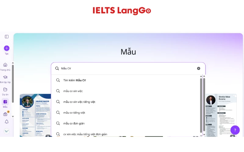 Bước 2: Nhập từ khóa vào thanh tìm kiếm