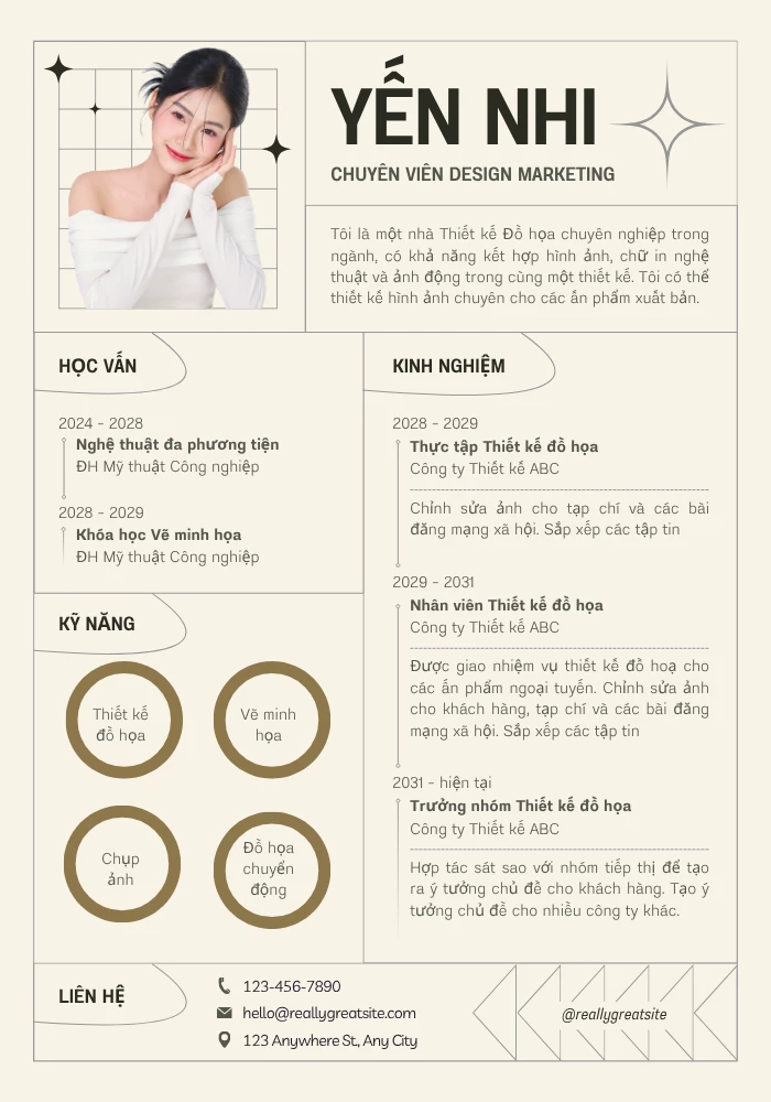 Mẫu CV Design Marketing