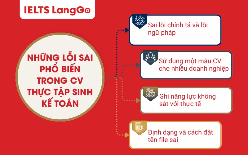 Những lỗi sai phổ biến trong CV thực tập sinh kế toán