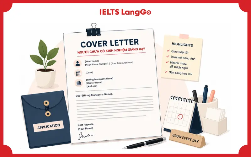 Mẫu Cover Letter cho người chưa có kinh nghiệm giảng dạy