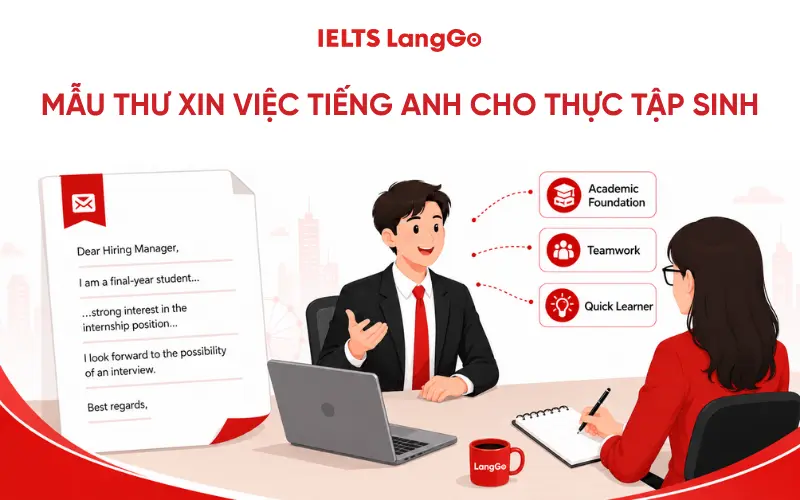 Mẫu thư xin việc tiếng Anh cho thực tập sinh